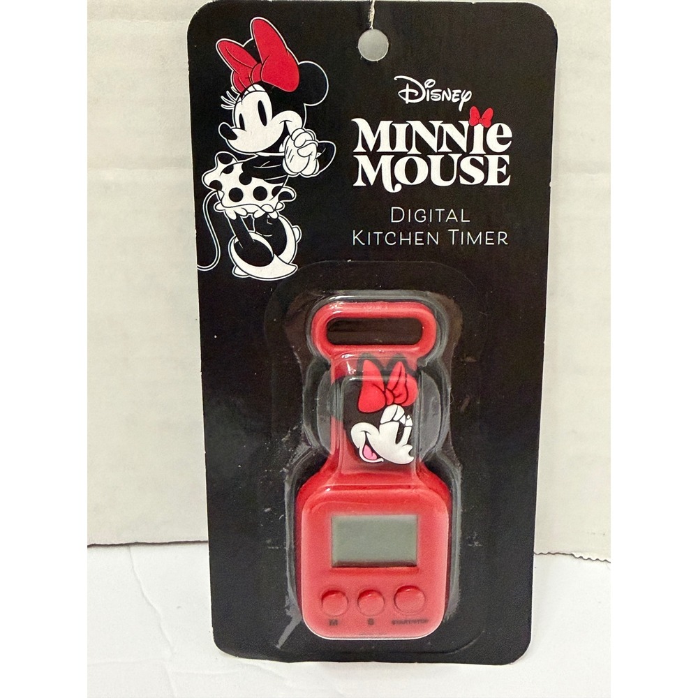 Disney Minnie Mouse Digital Kitchen Timer Red Magnetic Best Brands 1225A New